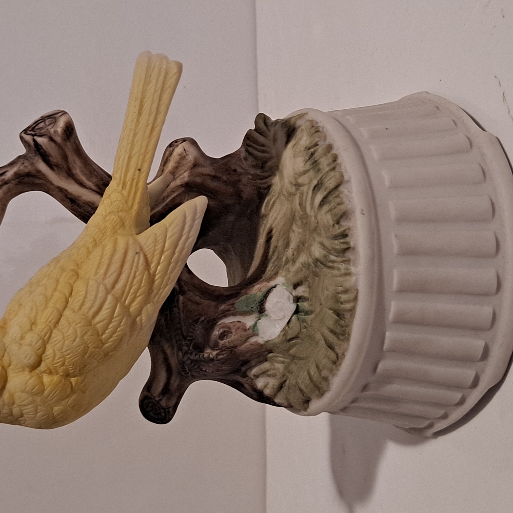 Yellow Ceramic Bird Music Box